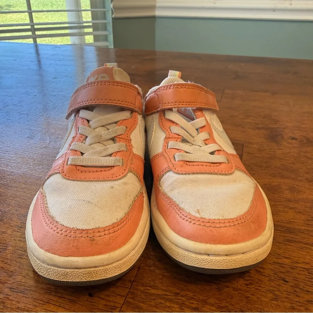 Kids Nike Court Borough Low 2 SE Coral White Shoes size 11